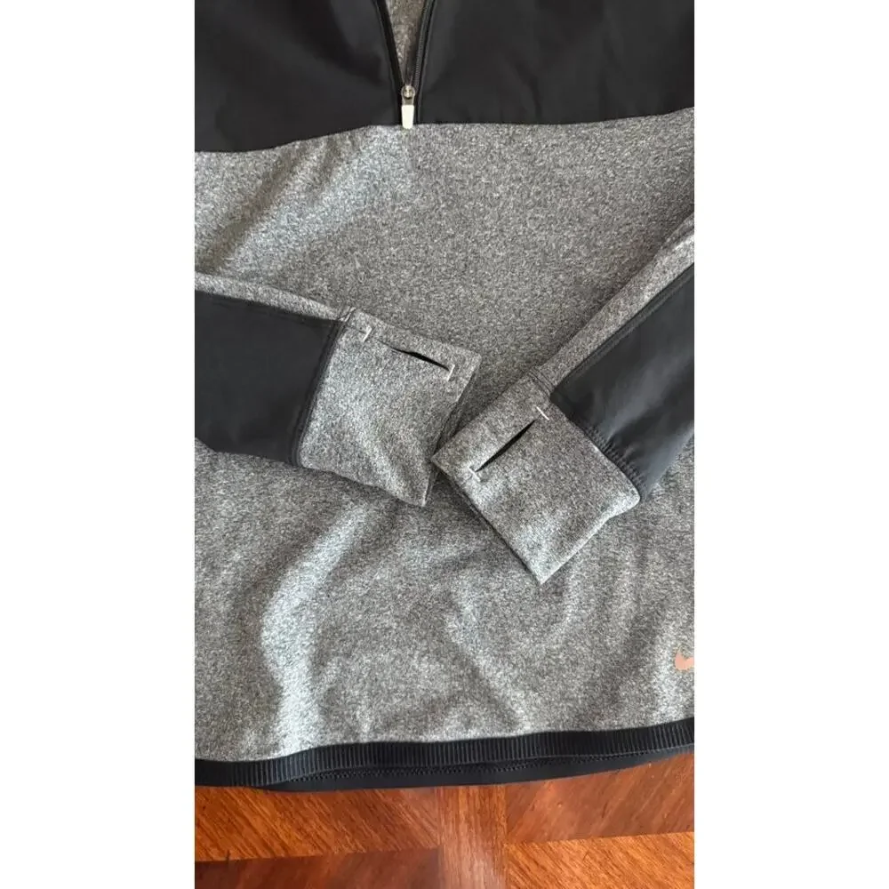 Nike Dri-FIT Running Half Zip Pullover Gray Black Reflective Men’s M